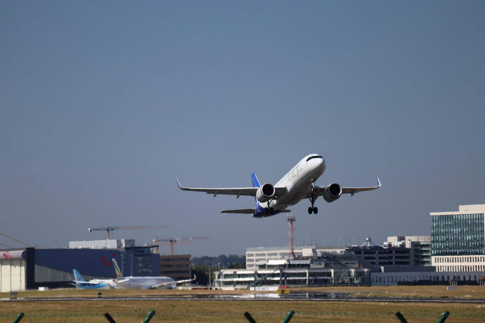 Airline jets airplane airport takeoff